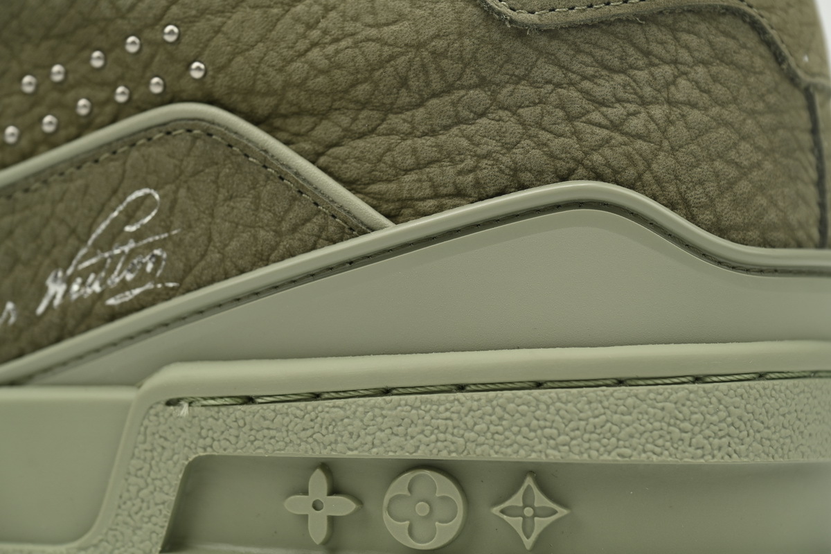 Coco Shoes Louis Vuitton Trainer Green Rivets