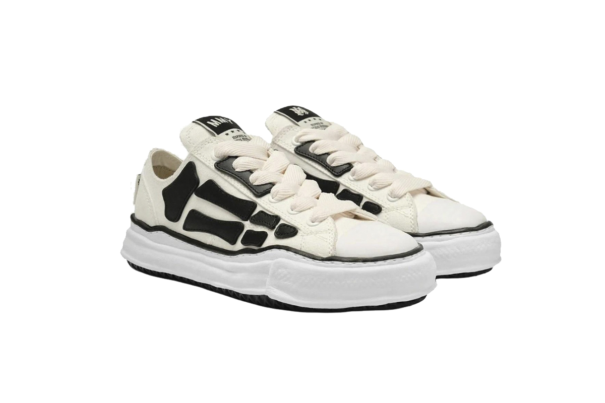 Coco Shoes Maison Mihara Yasuhiro Alabaster x Amiri MMY Bones Skel-Top Low Off White