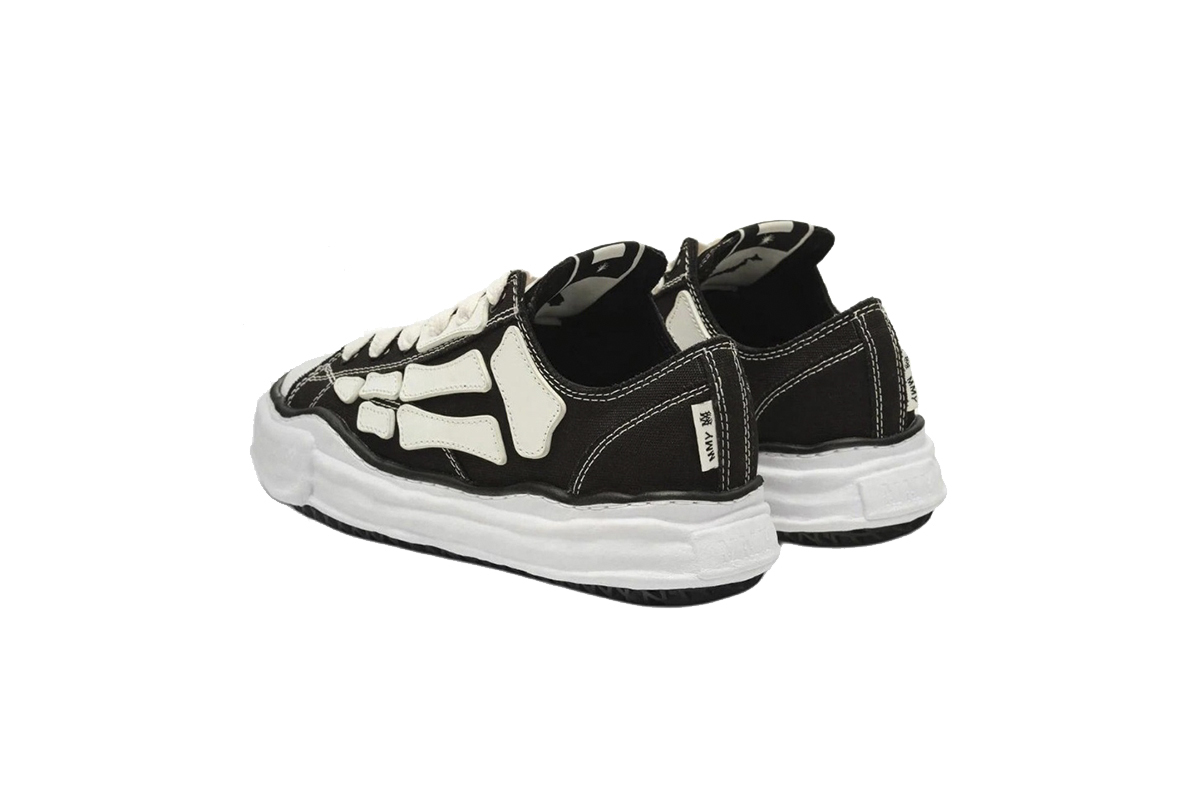 Coco Shoes Mihara Yasuhiro Alabaster x Amiri MMY Bones Skel-Top Low Black AMFOSR1076-001