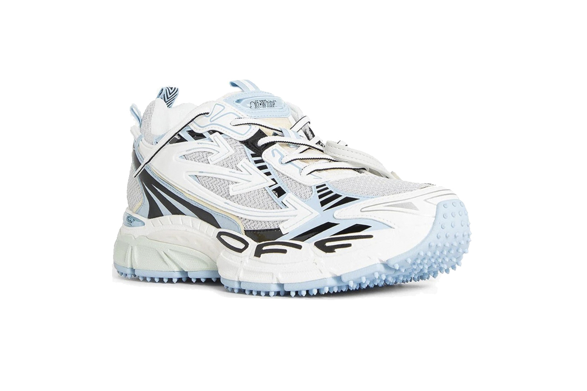 Off-White Be Right Back Mesh Trainers White Blue OMA295C99FAB0010140