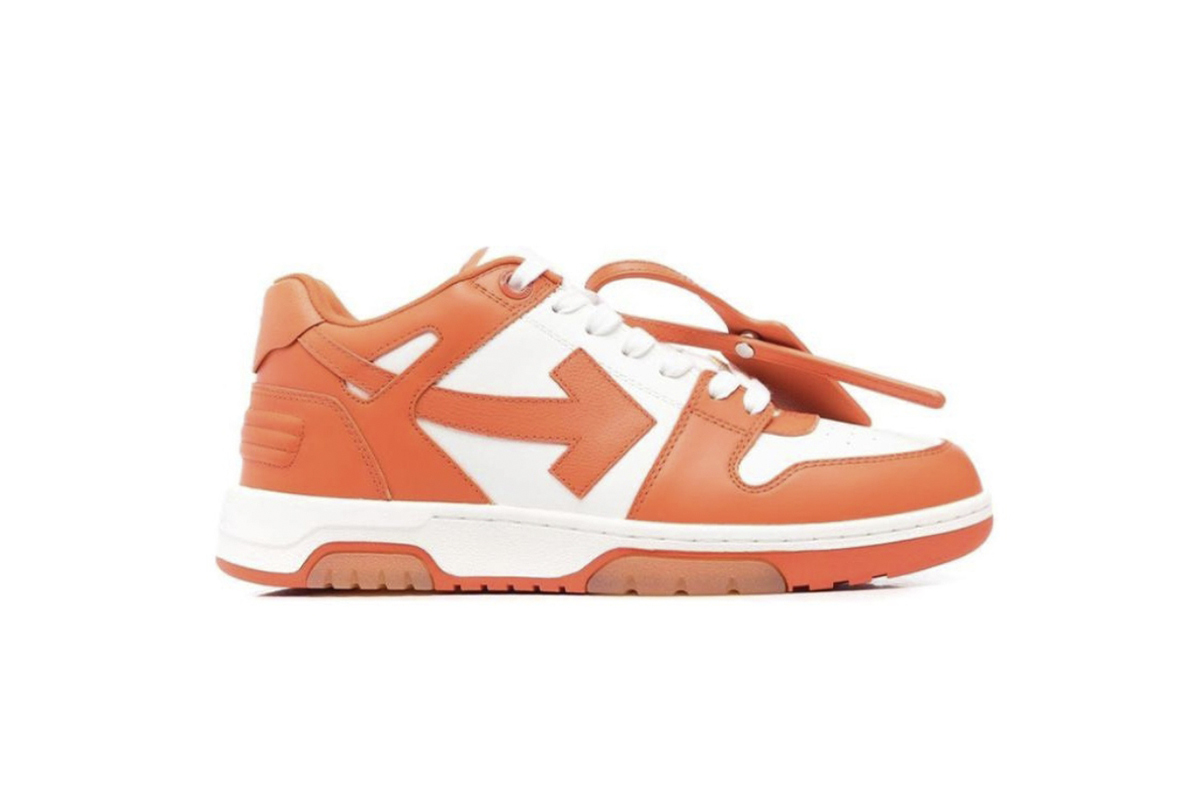 Off-White Out Of Office OOO Basses Blanc Orange OMIA189S22LEA0010120