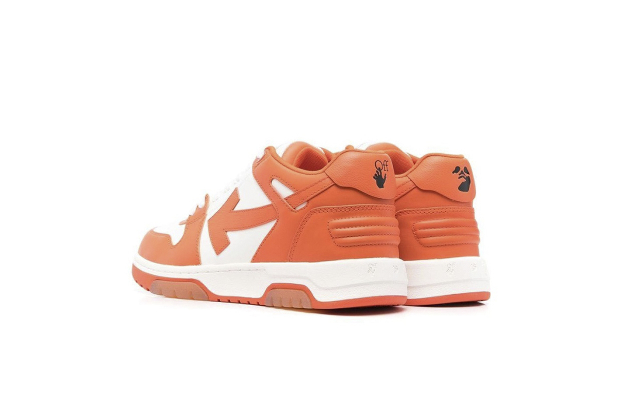 Off-White Out Of Office OOO Basses Blanc Orange OMIA189S22LEA0010120