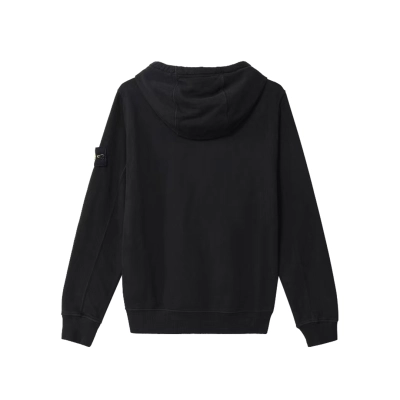 Coco Shoes Stone Island Brushed Cotton Fleece Zip Hoodie Black 791561620-V0029  02