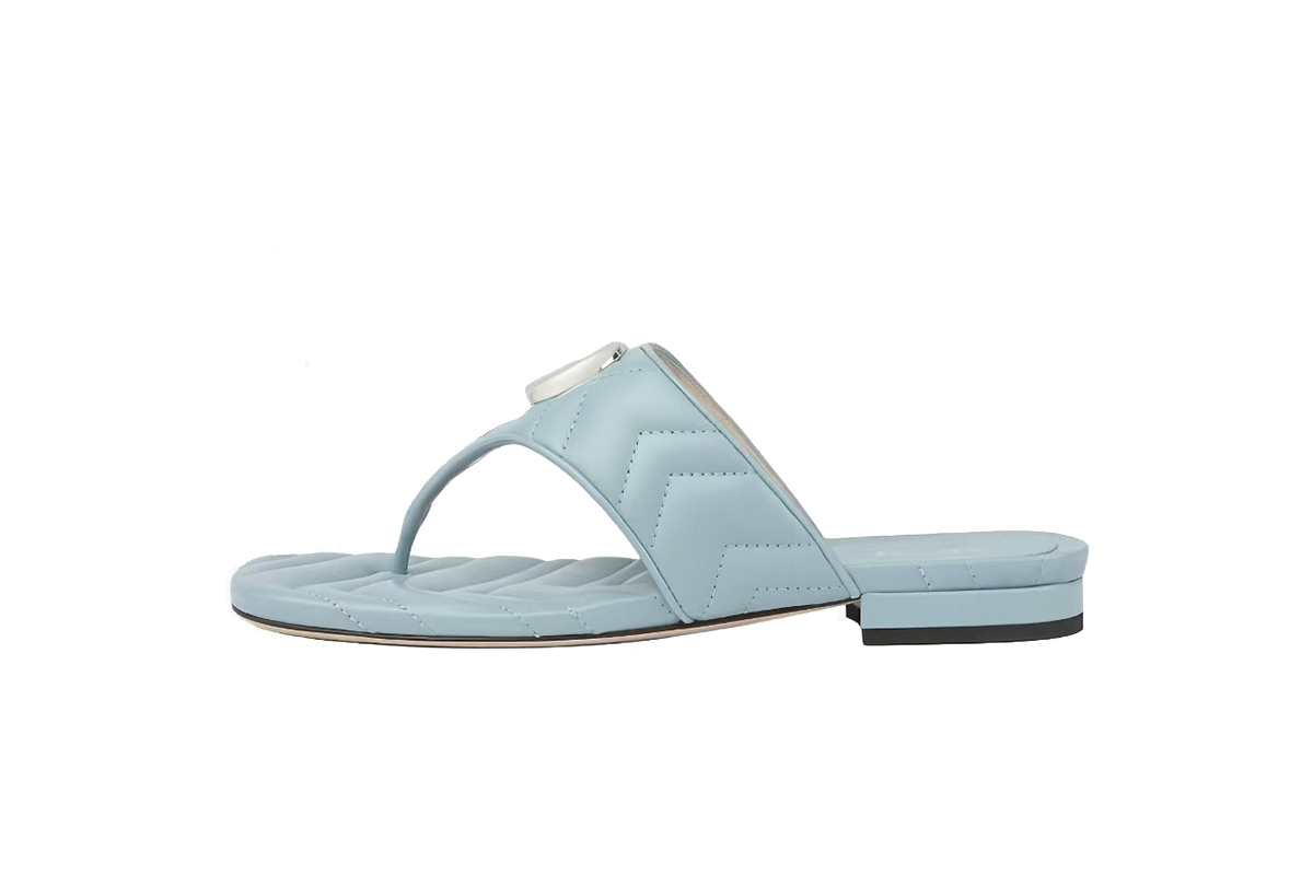 Gucci Double G Thong Sandal Blue 771585 BKO60 4728