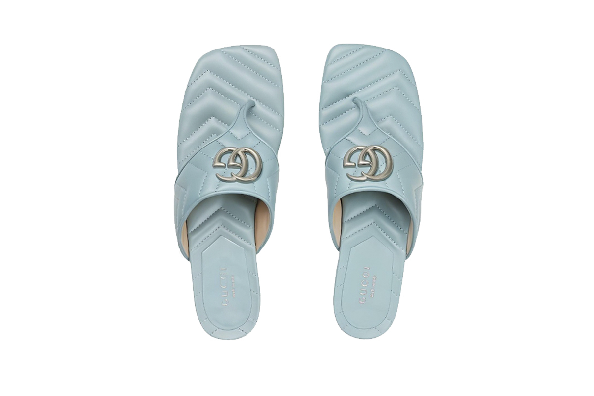 Gucci Double G Thong Sandal Blue 771585 BKO60 4728
