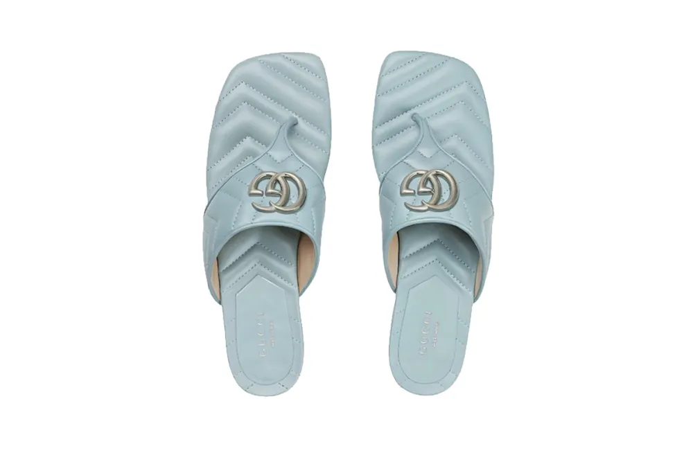 Gucci Double G Thong Sandal Blue 771585 BKO60 4728