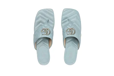 Gucci Double G Thong Sandal Blue 771585 BKO60 4728 02