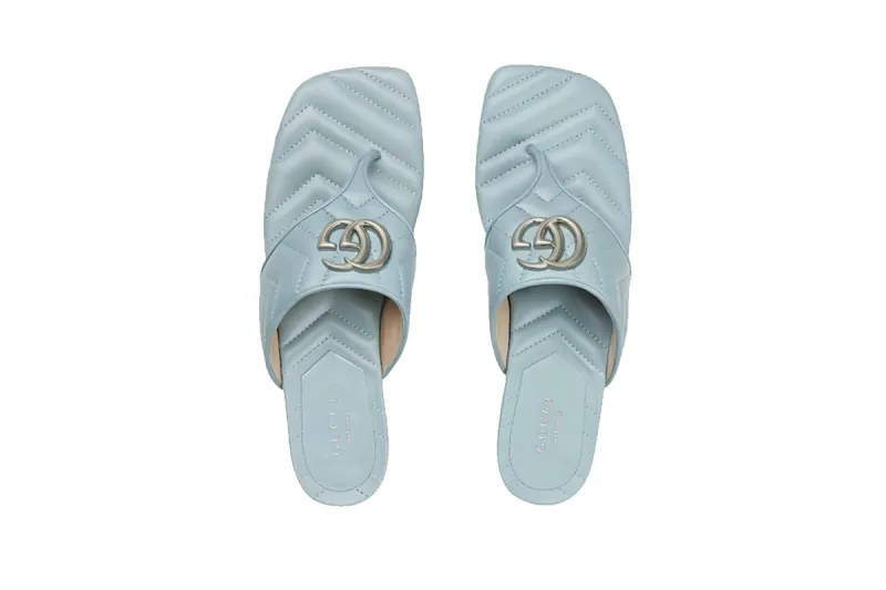 Gucci Double G Thong Sandal Blue 771585 BKO60 4728
