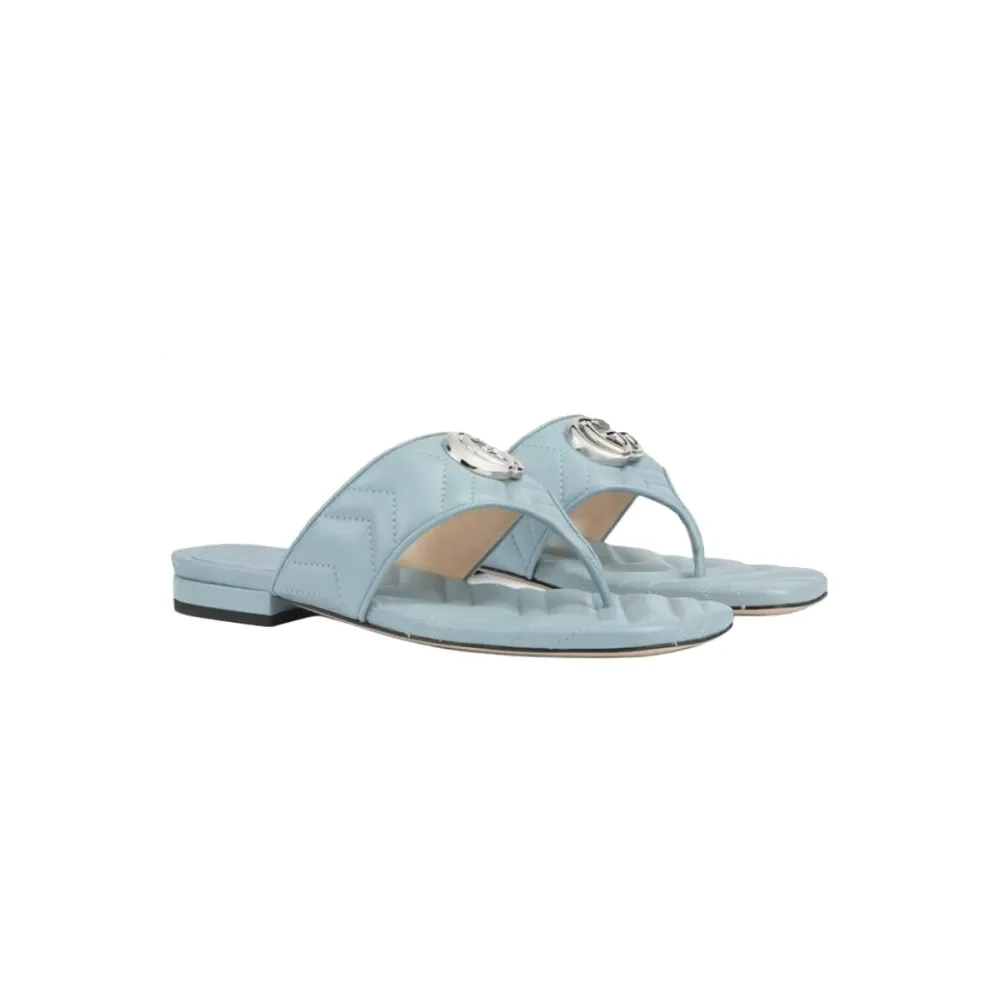 Gucci Double G Thong Sandal Blue 771585 BKO60 4728