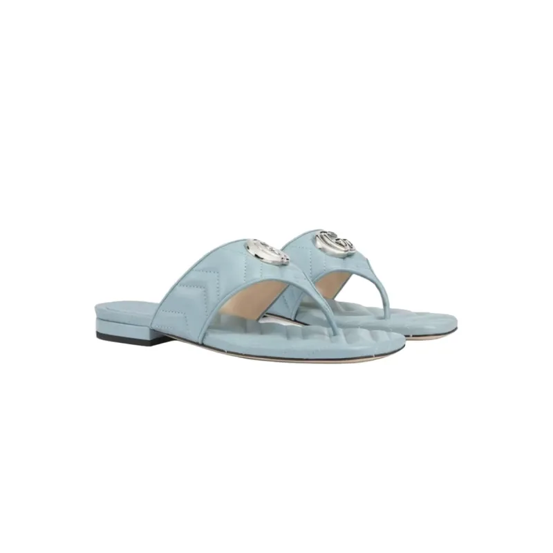 Gucci Double G Thong Sandal Blue 771585 BKO60 4728