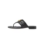 Gucci Double G Thong Sandal Black 776948 BKO60 1000