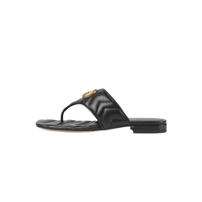Gucci Double G Thong Sandal Black 776948 BKO60 1000 01