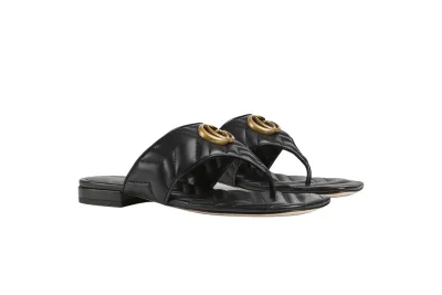 Gucci Double G Thong Sandal Black 776948 BKO60 1000 02