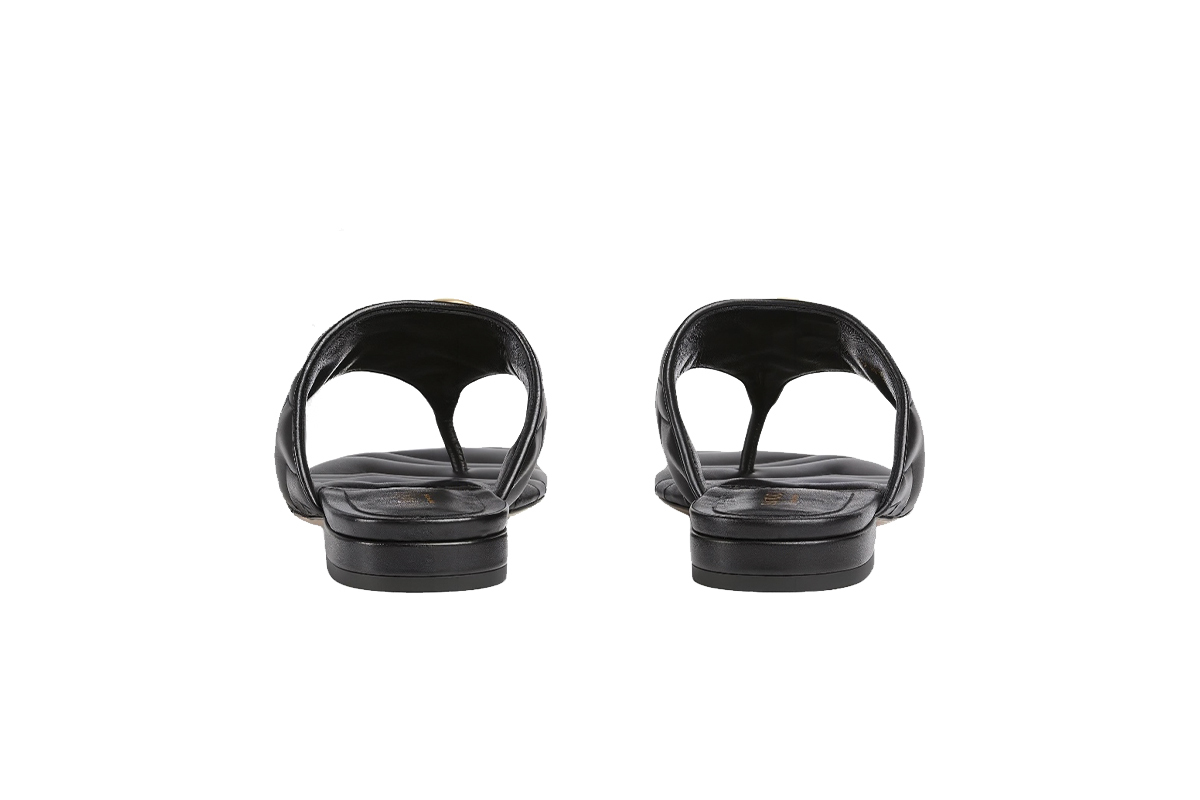 Gucci Double G Thong Sandal Black 776948 BKO60 1000