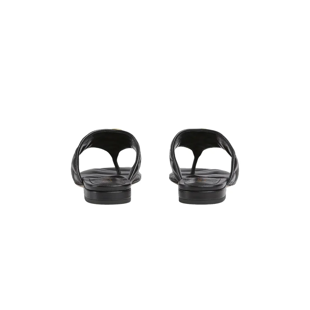 Gucci Double G Thong Sandal Black 776948 BKO60 1000