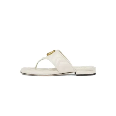 Gucci Double G Thong Sandal White 776948 BKO60 9049 01