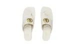 Gucci Double G Thong Sandal White 776948 BKO60 9049