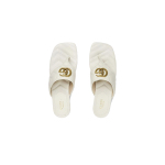 Gucci Double G Thong Sandal White 776948 BKO60 9049