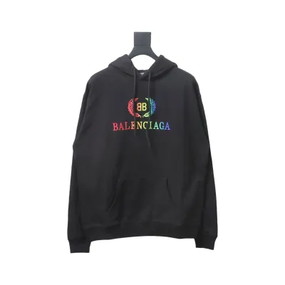 Balenciaga Rainbow Embroidered Hoodie 01