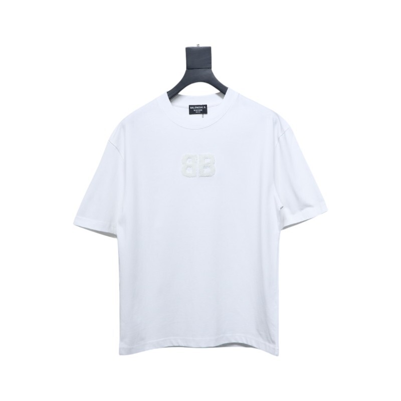 Balenciaga BB Towel Embroidered T-shirt White