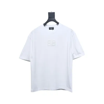 Balenciaga BB Towel Embroidered T-shirt White 01