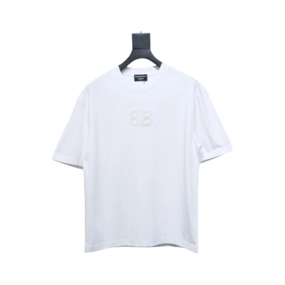 Balenciaga BB Towel Embroidered T-shirt White 01