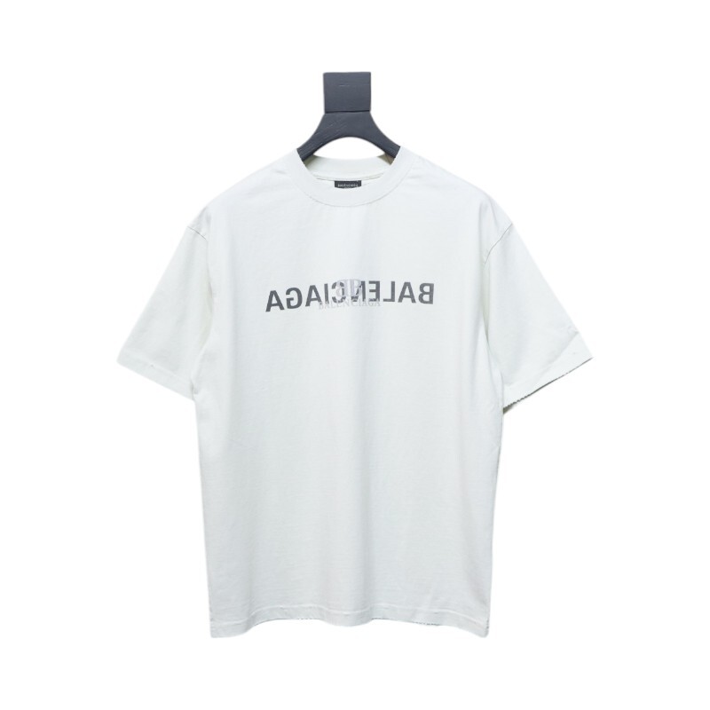 Balenciaga Mirror Logo T-Shirt White