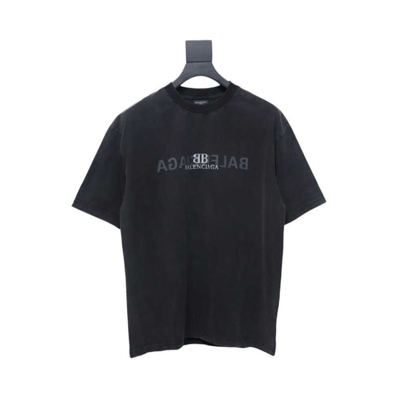 Balenciaga Mirror Logo T-Shirt Black