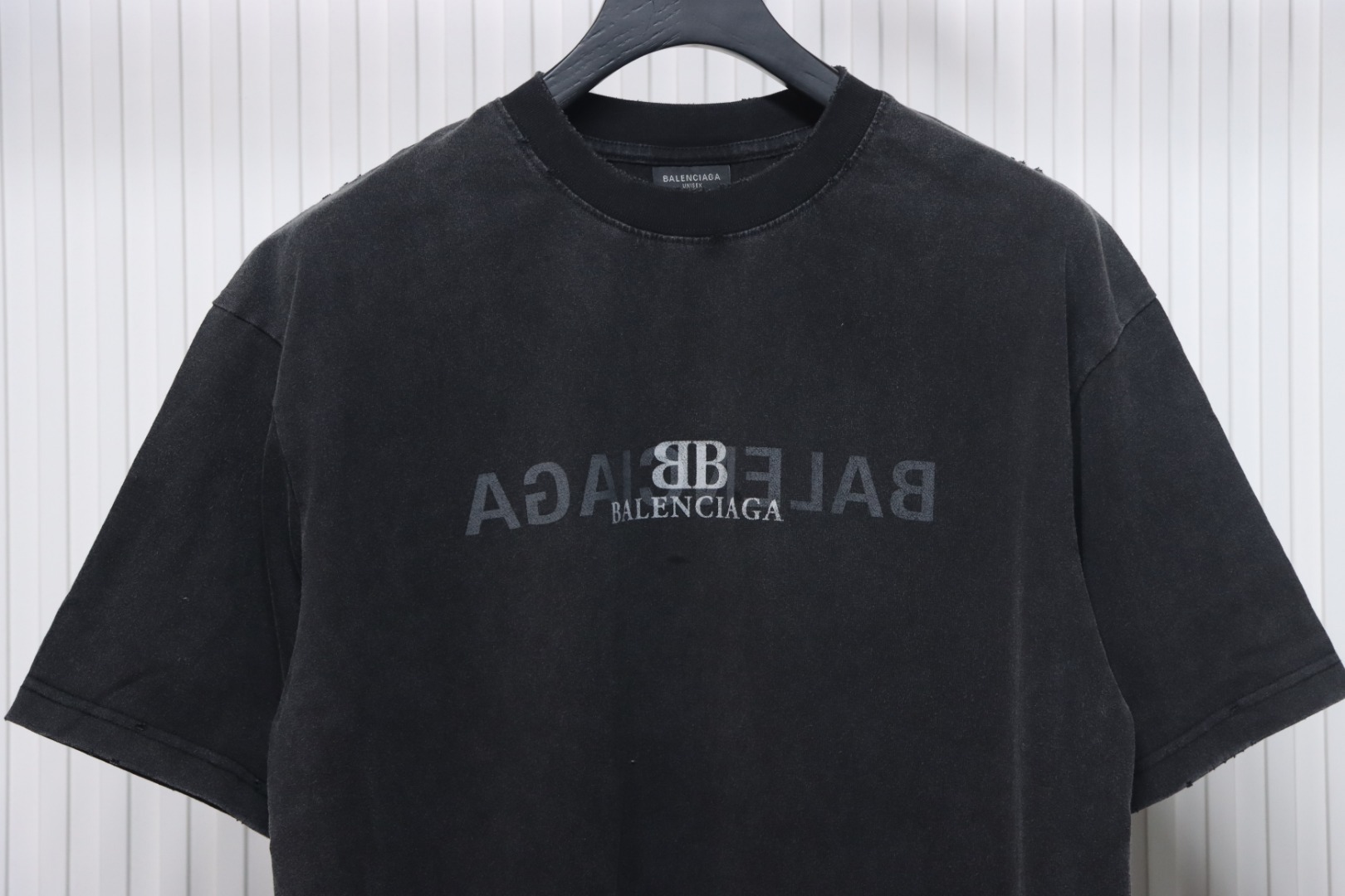 Balenciaga Mirror Logo T-Shirt Black