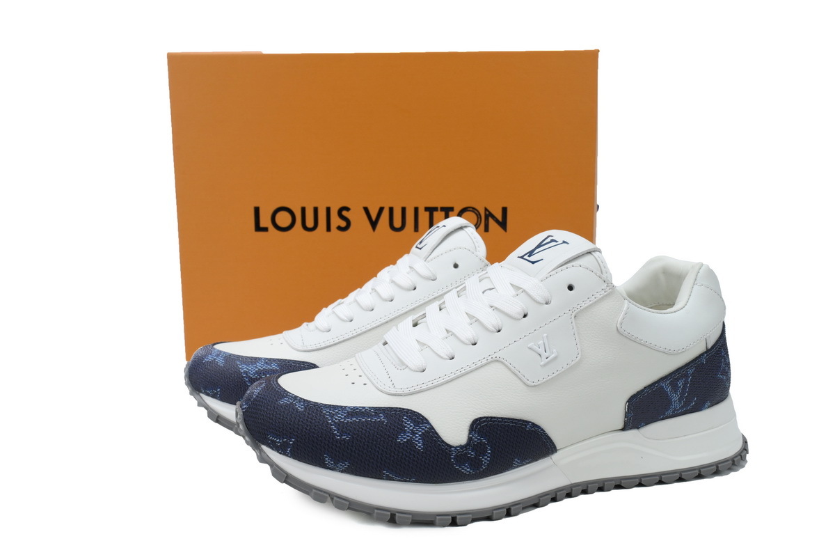 Coco Shoes Louis Vuitton Run Away Trainers White Blue 1A7UMS