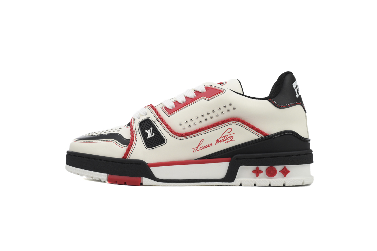 Coco Shoes Louis Vuitton Trainer Sneaker White Red Black 1AD7JR