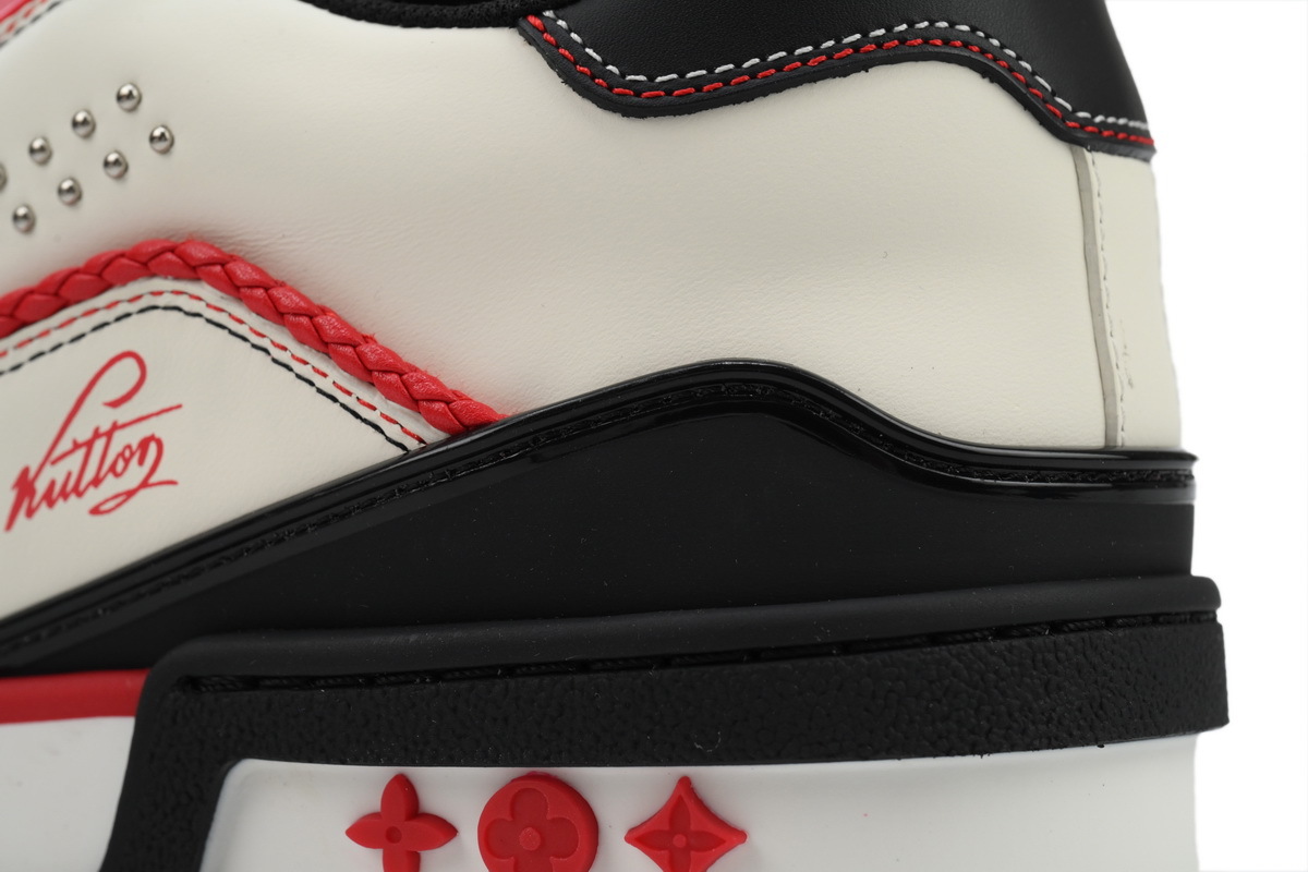 Coco Shoes Louis Vuitton Trainer Sneaker White Red Black 1AD7JR