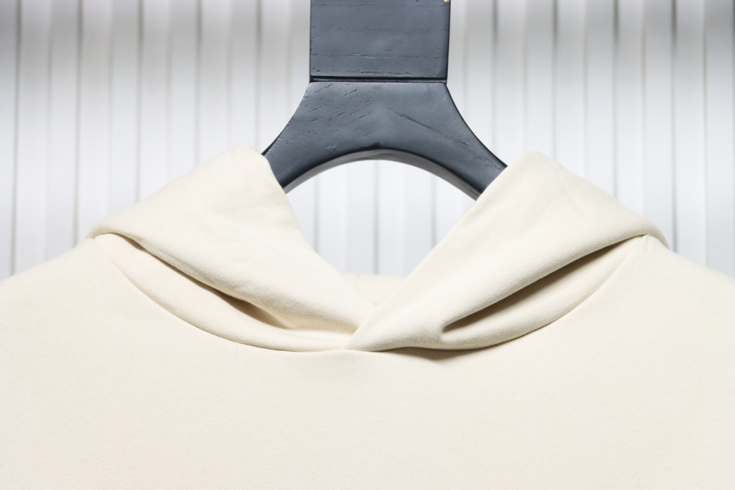 Balenciaga Logo Printed Hoodie Beige Cotton