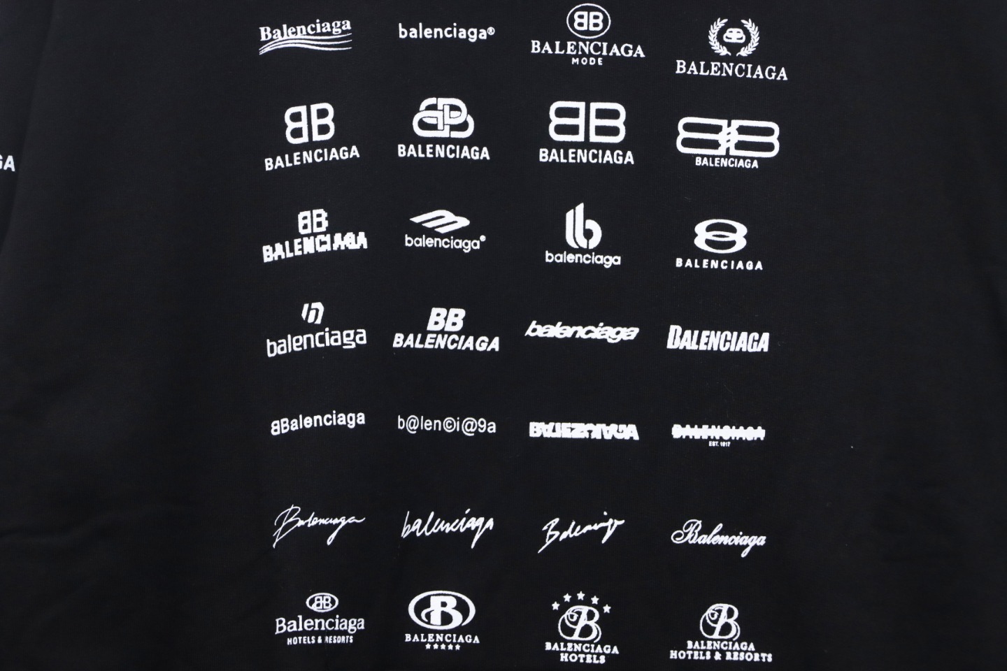 Coco Shoes Balenciaga Logo Printed Hoodie Black Cotton