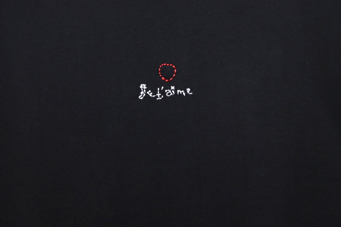 Balenciaga Heart Embroidered Hoodie Black