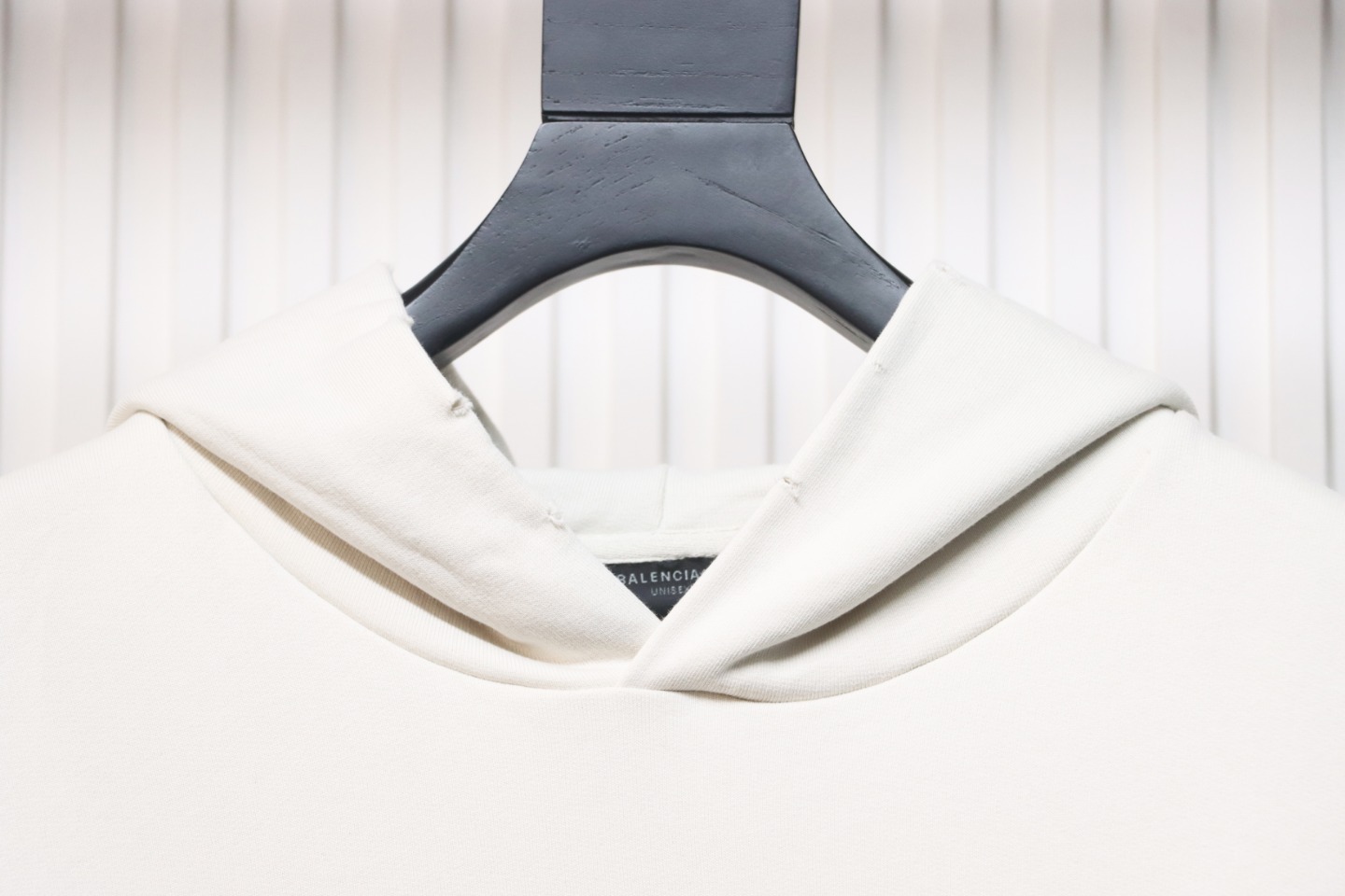 Balenciaga Hoodie With Double Arm Logo On Chest White