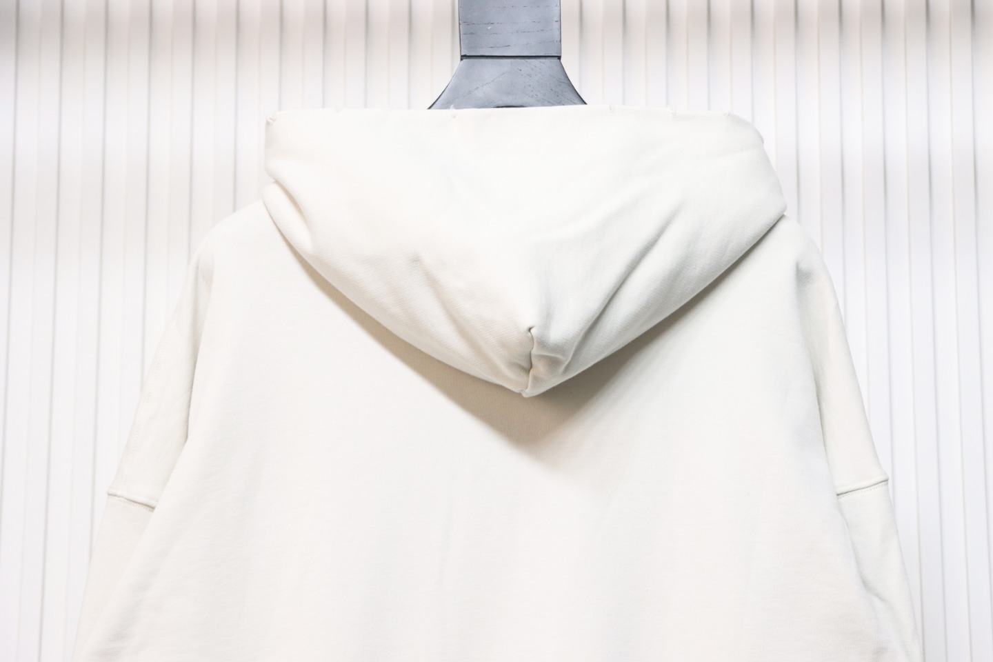 Balenciaga Hoodie With Double Arm Logo On Chest White