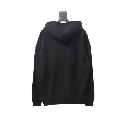 Coco Shoes Balenciaga Hoodie With Double Arm Logo On Chest Black 02