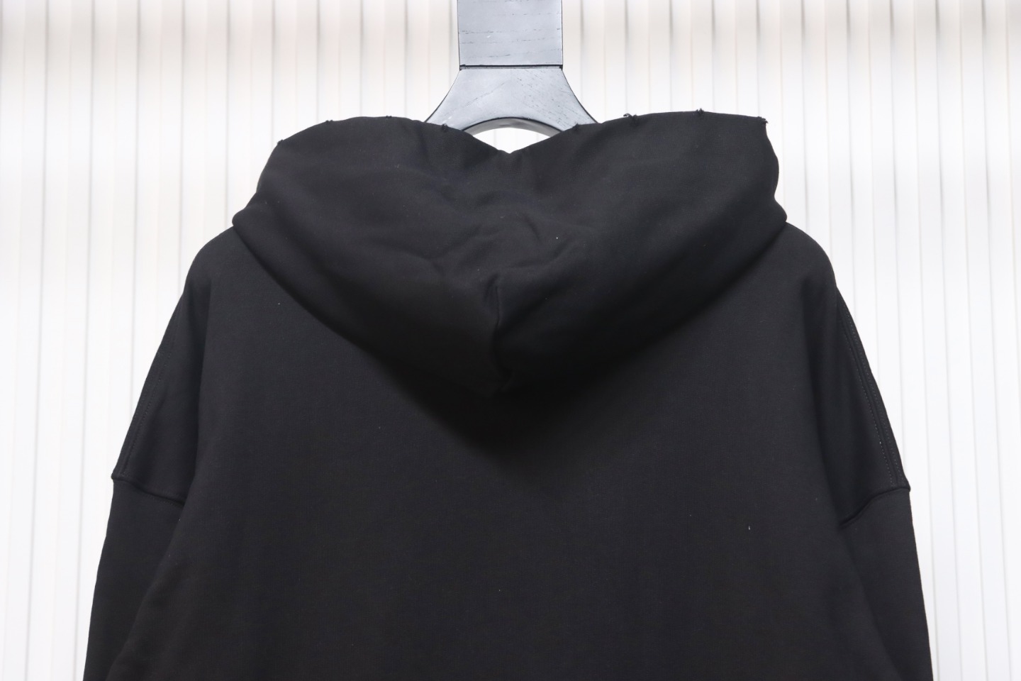 Coco Shoes Balenciaga Hoodie With Double Arm Logo On Chest Black