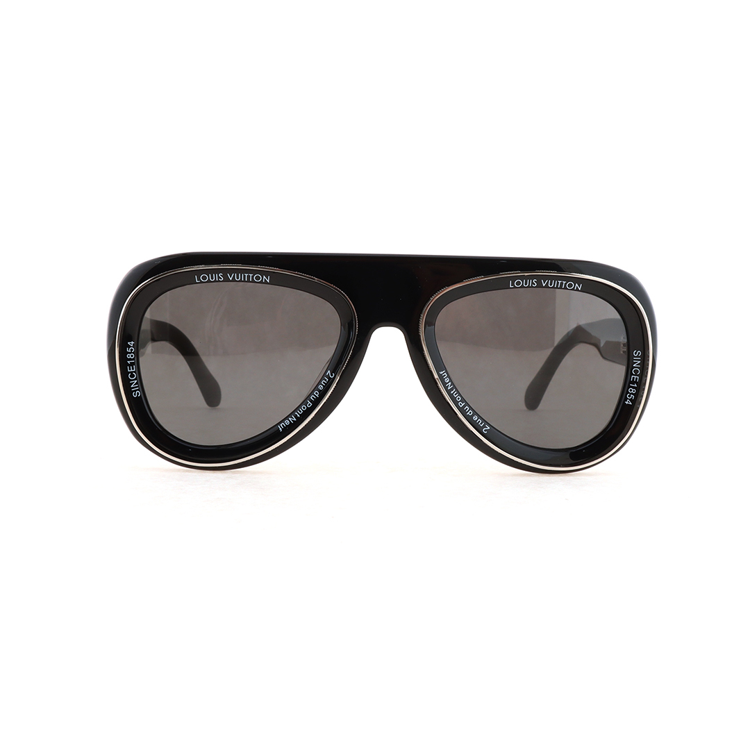 Louis Vuitton Super Vision Pilot Sunglasses Black Z2445U