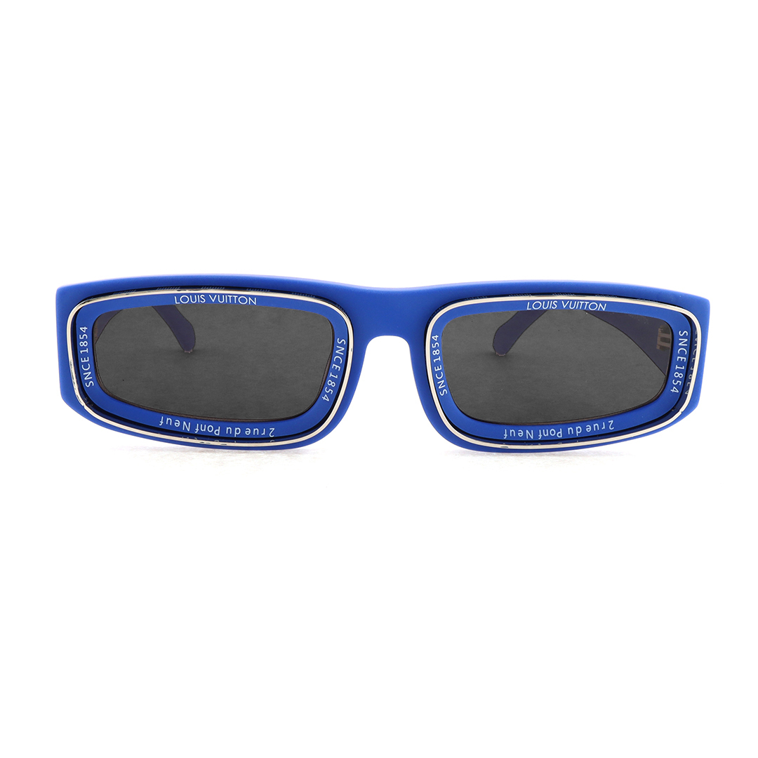 Louis Vuitton Super Vision Low Square Sunglasses Blue Z2388E