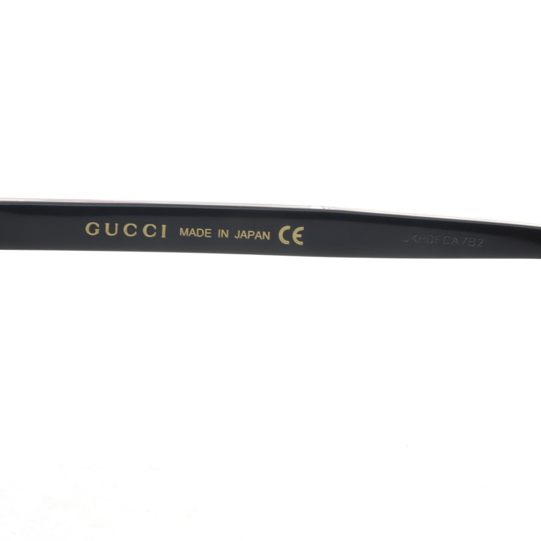 Gucci Aviator Striped Web Sunglasses Black Gold