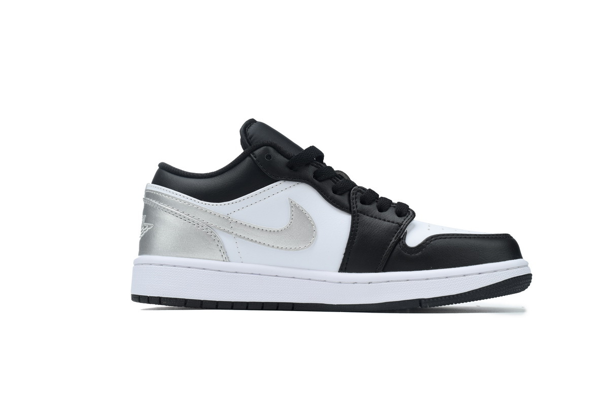 Air Jordan 1 Low Black Silver 553558-131