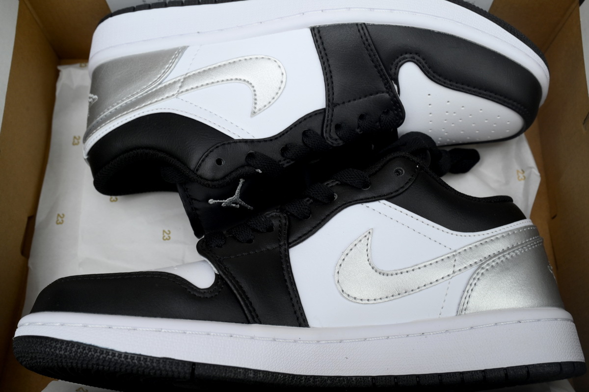 Air Jordan 1 Low Black Silver 553558-131