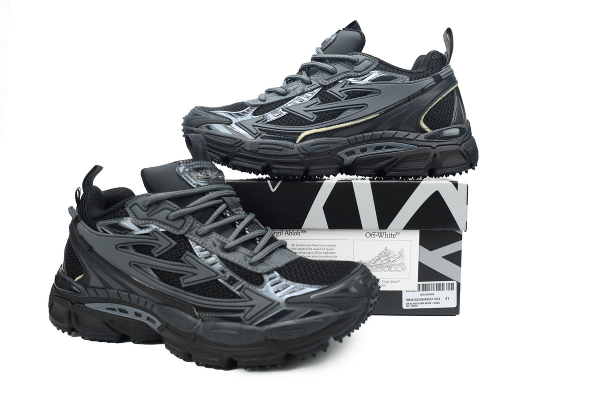 Off-White Be Right Back Mesh Trainers Full Black OMIA295C99FAB0011010