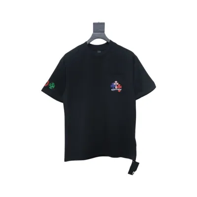 Chrome Hearts Multi Color Cross Cemetery T-shirt Black 02