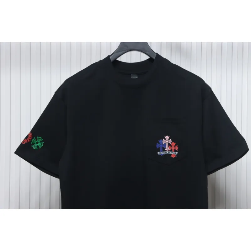 Chrome Hearts Multi Color Cross Cemetery T-shirt Black