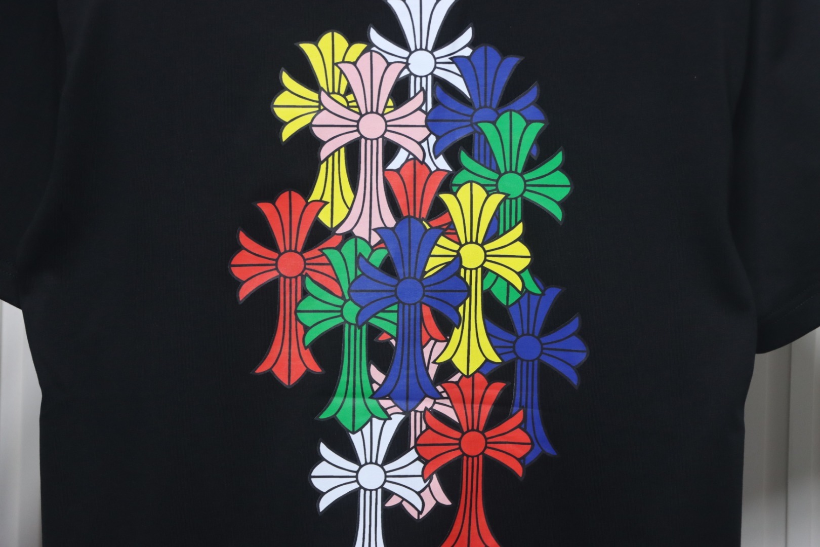 Chrome Hearts Multi Color Cross Cemetery T-shirt Black