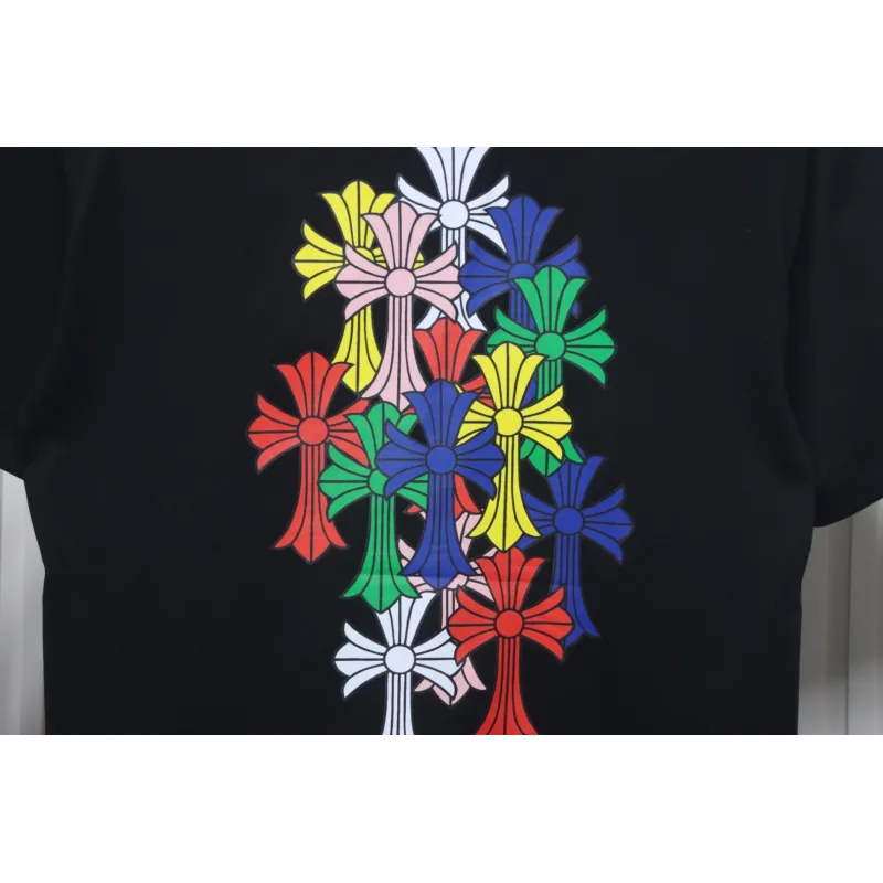 Chrome Hearts Multi Color Cross Cemetery T-shirt Black