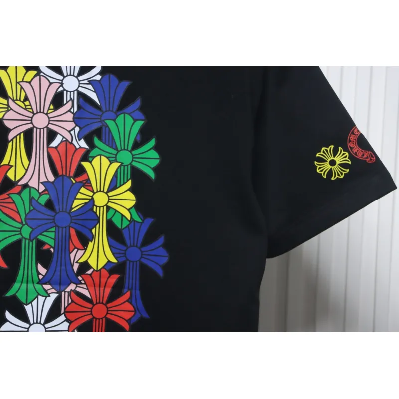 Chrome Hearts Multi Color Cross Cemetery T-shirt Black
